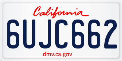 CA license plate 6UJC662