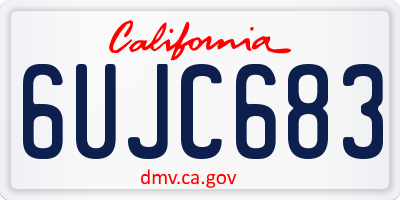 CA license plate 6UJC683