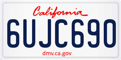 CA license plate 6UJC690