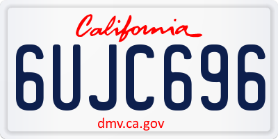 CA license plate 6UJC696