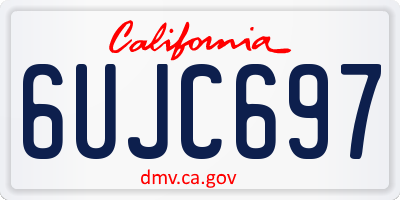 CA license plate 6UJC697