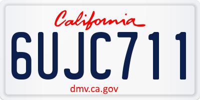 CA license plate 6UJC711