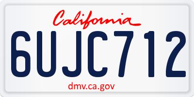 CA license plate 6UJC712