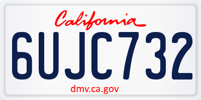 CA license plate 6UJC732