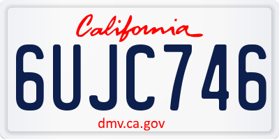 CA license plate 6UJC746