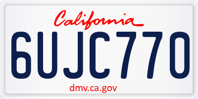 CA license plate 6UJC770