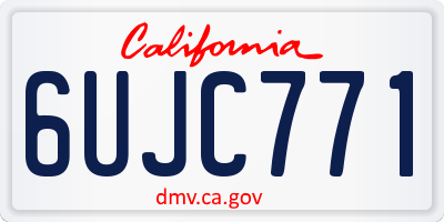 CA license plate 6UJC771