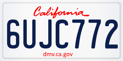 CA license plate 6UJC772