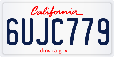 CA license plate 6UJC779