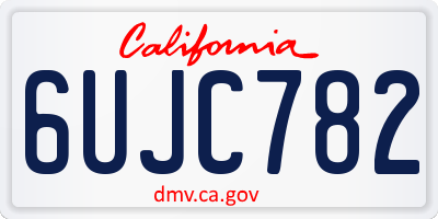 CA license plate 6UJC782