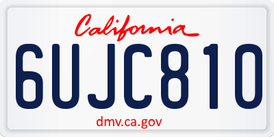 CA license plate 6UJC810