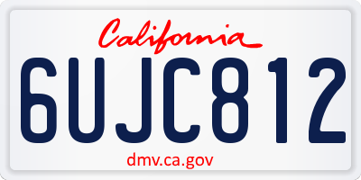 CA license plate 6UJC812