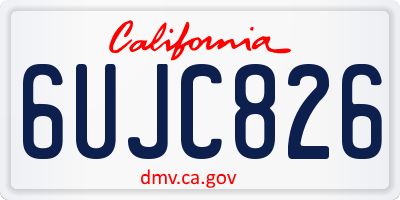 CA license plate 6UJC826