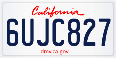 CA license plate 6UJC827