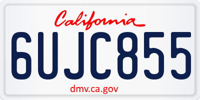CA license plate 6UJC855