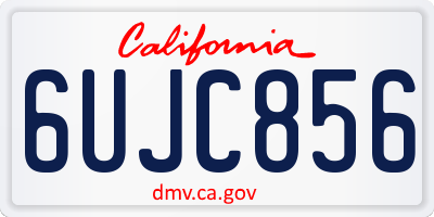 CA license plate 6UJC856