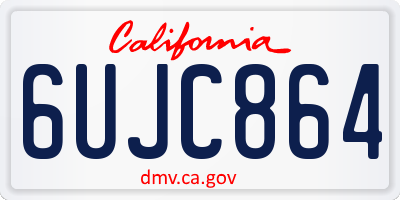 CA license plate 6UJC864