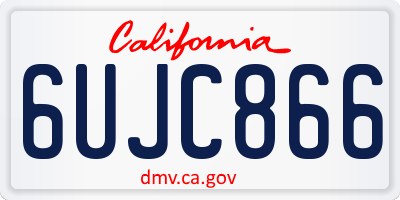 CA license plate 6UJC866