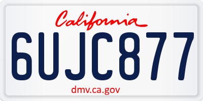 CA license plate 6UJC877