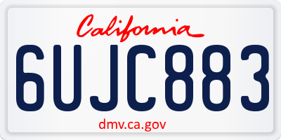 CA license plate 6UJC883