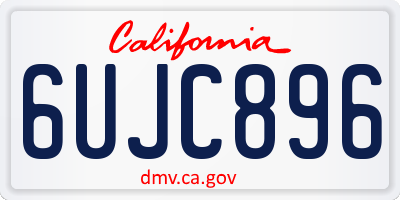 CA license plate 6UJC896