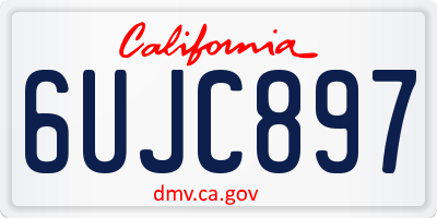 CA license plate 6UJC897