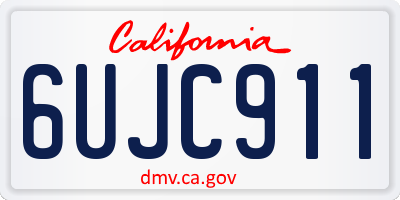 CA license plate 6UJC911