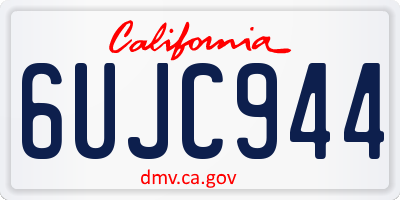 CA license plate 6UJC944