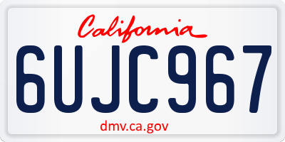 CA license plate 6UJC967
