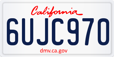 CA license plate 6UJC970