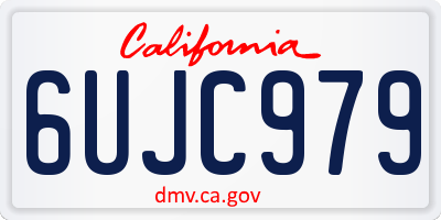 CA license plate 6UJC979
