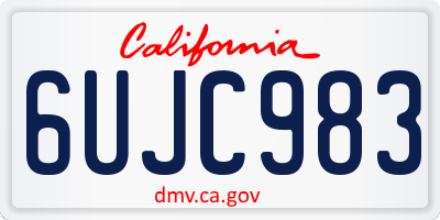 CA license plate 6UJC983