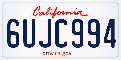 CA license plate 6UJC994
