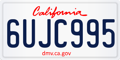 CA license plate 6UJC995