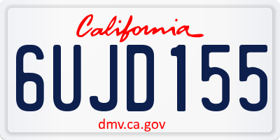 CA license plate 6UJD155