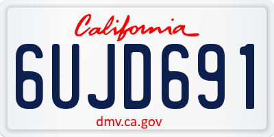 CA license plate 6UJD691
