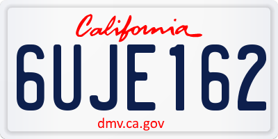 CA license plate 6UJE162