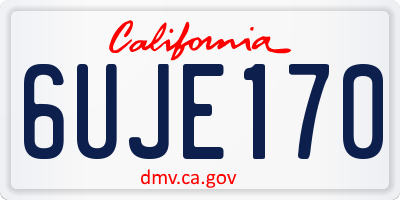 CA license plate 6UJE170