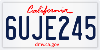 CA license plate 6UJE245