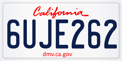 CA license plate 6UJE262