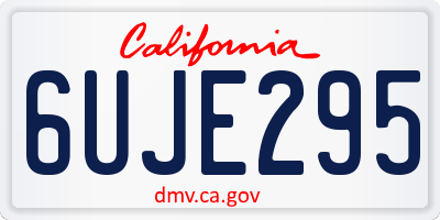 CA license plate 6UJE295