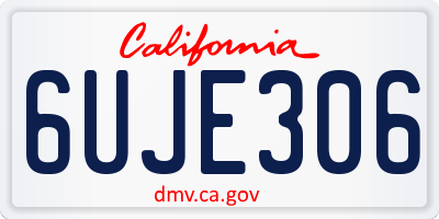 CA license plate 6UJE306