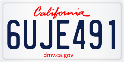 CA license plate 6UJE491