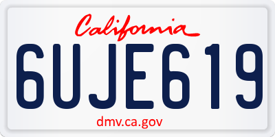 CA license plate 6UJE619