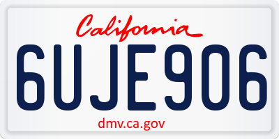 CA license plate 6UJE906