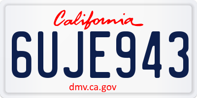 CA license plate 6UJE943