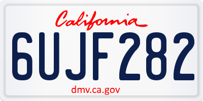 CA license plate 6UJF282