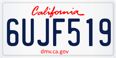 CA license plate 6UJF519