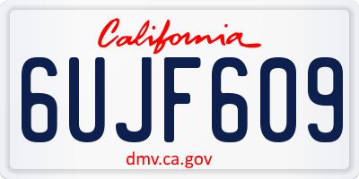 CA license plate 6UJF609