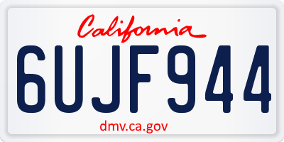 CA license plate 6UJF944